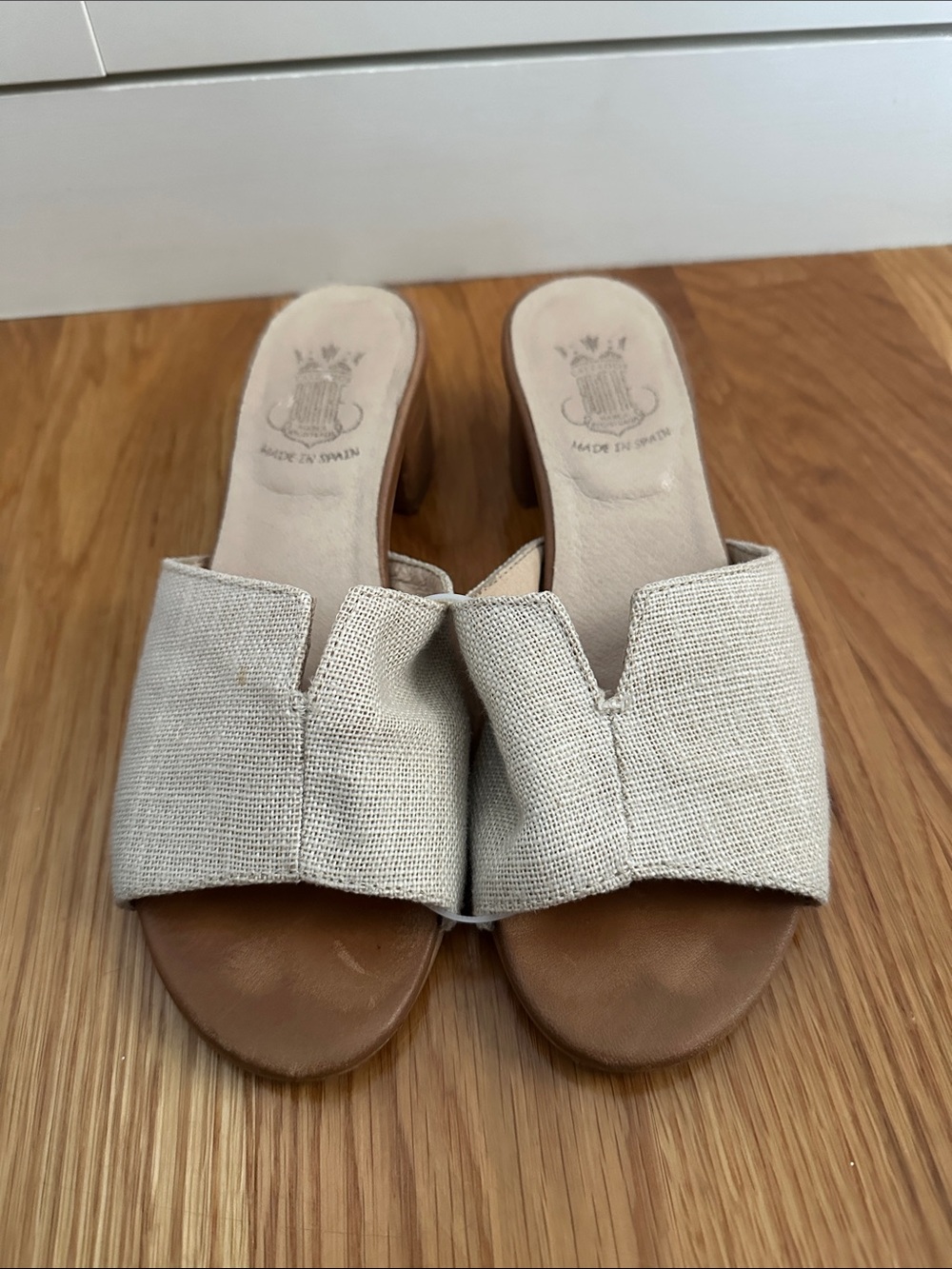 Calzados Bontre Linen and Leather Sandals EU36 Made in Spain Summer coastal